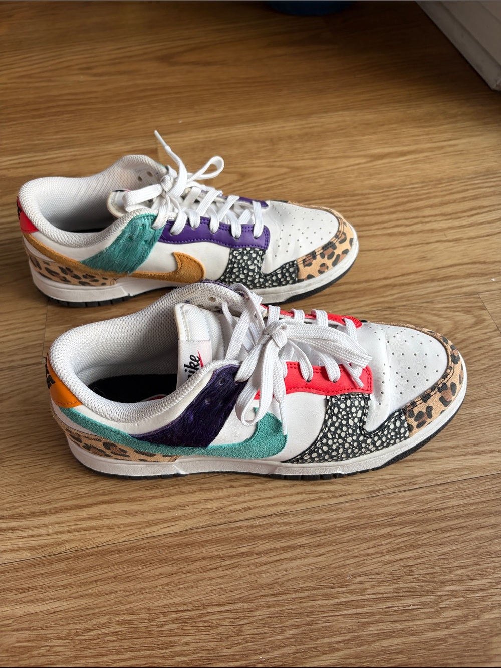 Lot of 3 Nike Dunk Low Panda & Animal Print & pastel - Picture 3 of 5